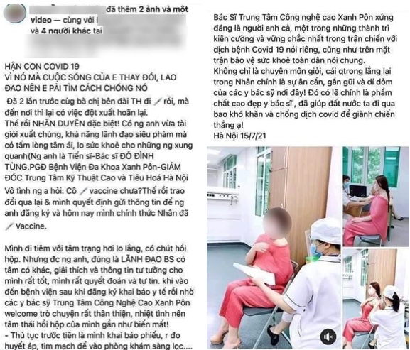 Phó GĐ BV Xanh Pôn lên tiếng vụ người phụ nữ khoe được tiêm vaccine Covid-19 nhờ quen “người anh”